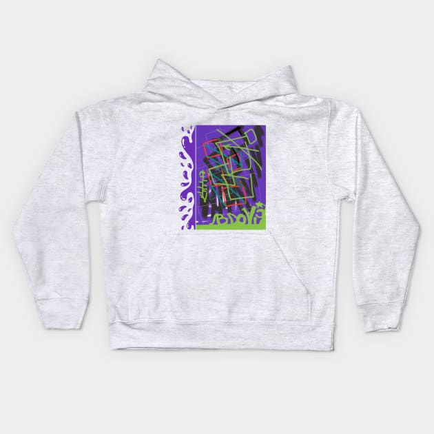 80s abstract graffiti style Kids Hoodie by Shootaz